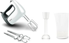 Tefal Handmixer 500W Prep'Mix+ 5 Stufen Turbo Edelstahl Weiß