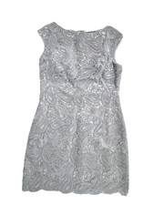 Lauren Ralph Lauren Evening Dress Womens 4 Paisley Lace Cocktail Elegant Formal