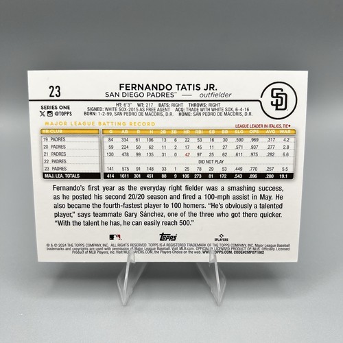 2024 Topps Fernando Tatis Jr. All-Star Logo Variation ASG Holo Foil SP Padres - Bild 2 von 2