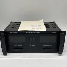 SAE 2400 MK 24 Solid State Stereo Power Amplifier W/ Manual USA *TESTED WORKING