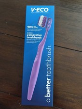 NEW V-ECO Replacement Brush Head System Tooth Brush. Two Innovative Brush Heads