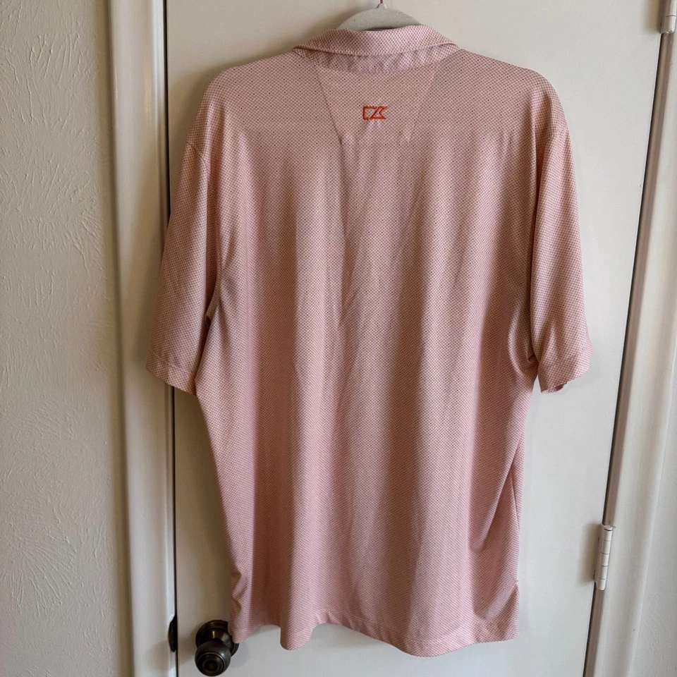 Polo Oklahoma State OSU Cowboys naranja blanco estampado cortador y Buck Performance Foto 3 de 4