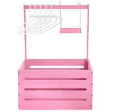 Wooden Baby Shower Crate Closet,Girl Baby Gift Basket with Handle and Wing Ba...