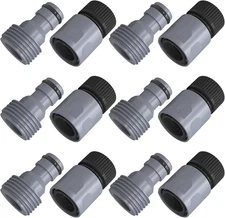 Hourleey Garden Hose Quick Connector 3/4 Inch Plastic Garden Hose Quick Connect 