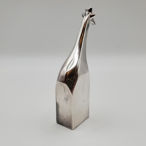 VTG Dansk Silverplate GIRAFFE Animal Paperweight, Gunnar Cyren, box + dust bag - Picture 6 of 18