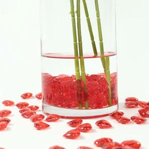 250 Red Acrylic Heart Diamond Gems Vase Fillers Party Decorations - Picture 7 of 9