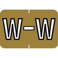 Barkley ABKM Compatible "W" Labels, Laminated Stock, 1" X 1-1/2" Individual