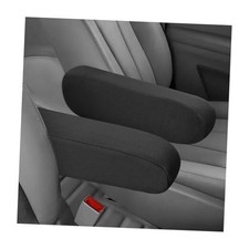 2PCS Car Front Seat Armrest Covers, Elastic Fabric Breathable Auto Front Black