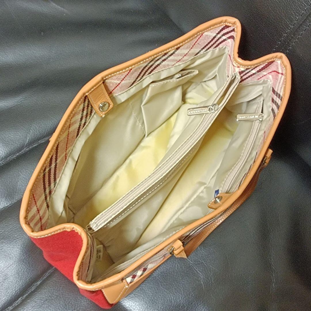 Burberry Blue Label Handbag Nova Check Cotton Canvas Leather Bag Handbag New thumbnail 18