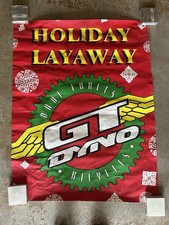 Vintage GT Dyno Holiday Layaway Dealer Poster Sign 36x48 Original BMX Display