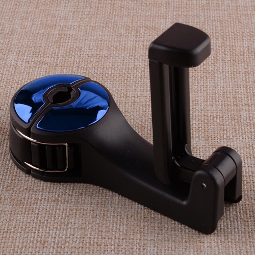 1pcs Blue Car Headrest Hook Vehicle Seat Back Hanger Hook Holder Lock Bag Cloth - Bild 3 von 5