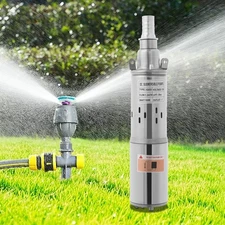 12V Solar Powered Water Pump Farm & Ranch Submersible Bore Hole Deep Well Pump