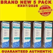 Bausch & Lomb Advanced Eye Relief Eye Wash 4oz each -5 PACK |EX 07/26