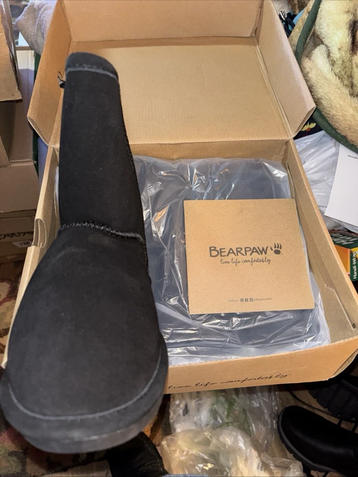 Bearpaw Botas Emma Botas para Niños Pequeños Negras Talla 12 Foto 2 de 4