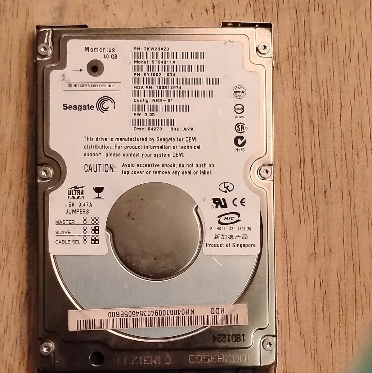 Seagate 40 GB Internal Hard Disk Drives for sale | eBay