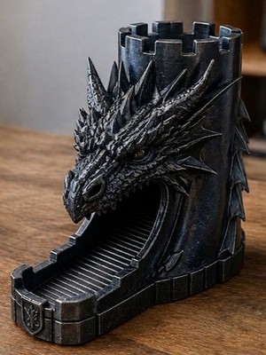 Dragon Head Dice Tower   Fantasy Tabletop Accessory