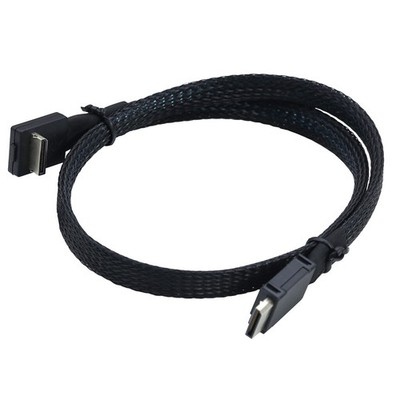 PCIE Oculink SFF 8611 4I 42P to SFF-8611 4I 90° Server High Speed Cable 0.5M/1M