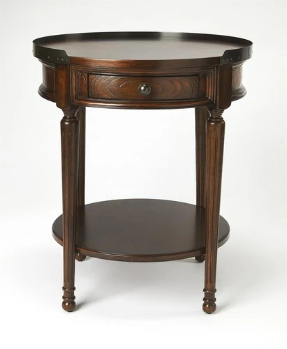 Butler Specialty Transitional Round Accent Table In Plantation Cherry - Picture 3 of 5