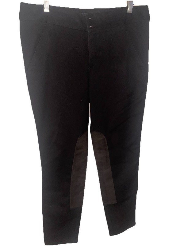 GAP Black Pants Moto Faux Suede Detail Size 8 Skinny