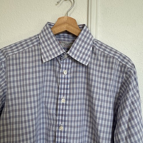 Turnbull & Asser Shirt Mens 15.5 Multicolor Check Luxury Preppy Classic England - Picture 3 of 18
