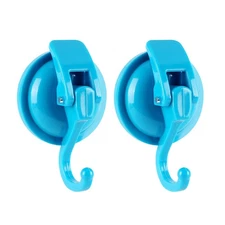 SOCONT Heavy Duty Vacuum Suction Cup Hooks, Blue Plated Polished Super Suctio...