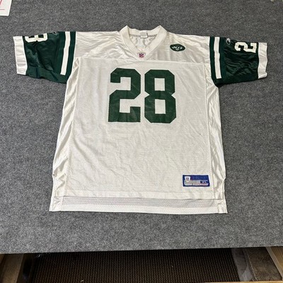 Reebok Jersey Mens XL White New York Jets Curtis Martin 28 NFL On Field Mesh