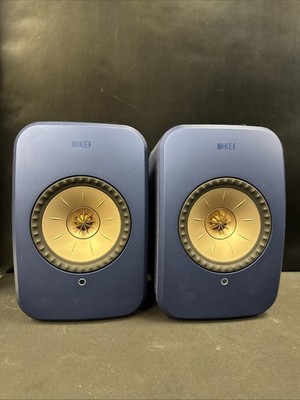 KEF LSX II Wireless Bookshelf Speakers (Pair), Blue (Used, w/ Remote) TESTED
