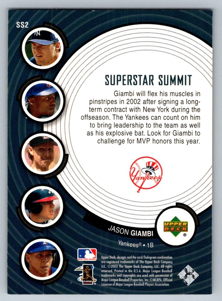 Upper Deck Superstar Summit II 2002 Jason Giambi SS2 Foto 2 de 2