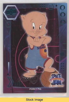 2021 Upper Deck Space Jam A New Legacy Turquoise Neon Porky Pig #12 READ g0d