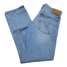 Levi's Premium Wedgie Straight Jeans Women's 29 High Rise Blue Denim Button Fly
