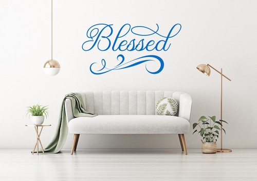 StickerDeen Blessed Wall Sticker Inspirational Quote Vinyl Decal Wall Sticker - Picture 21 of 157