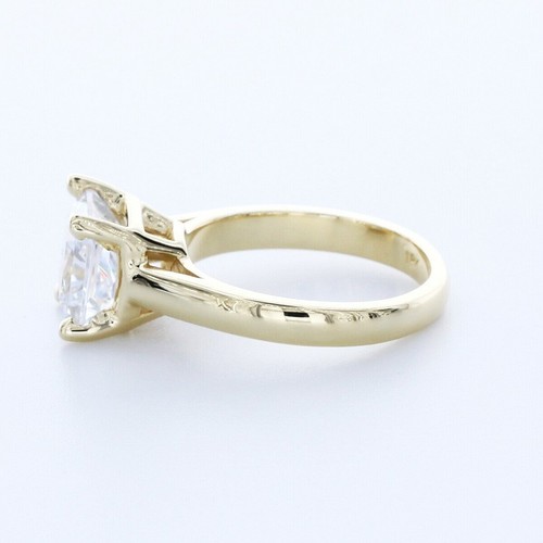 3.3 CT AGI LAB-CREATED DIAMOND E/VS2 PRINCESS 18K CLASSIC SOLITAIRE BRIDAL SET - Picture 4 of 7