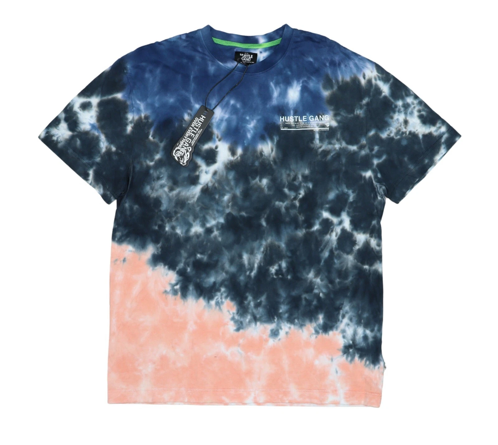 Hustle Gang Fauvism Tie Dye Knit Crew Neck Short Sleeve Men's T-Shirt NWT