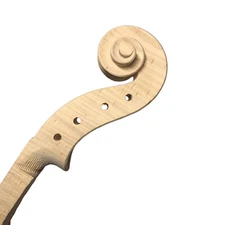 4/4 High Flamed Flaming Strad Maple White Violin Neck Head Tiger Flame Stripe