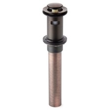 Signature Hardware - Extended Press Type pop- up bathroom Drain - overflow hole