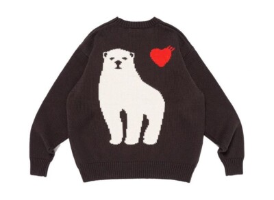 HUMAN MADE Lowgauge Knit Sweater Navy Olive Charcoal 3colors