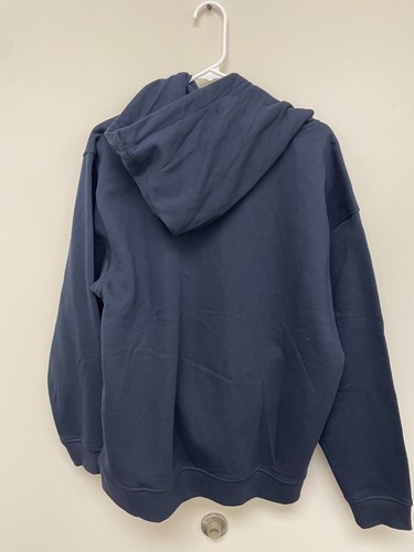 Felpa con cappuccio Scotch & Soda Amsterdam Night Fleece blu navy grafica vestibilità rilassata L nuova con etichette - Foto 2 di 10