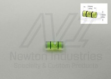 5pcs Acrylic  5x12mm Bubble Spirit Level Vial YlwGreen Sens: 70'/2mm 20.36mm/m