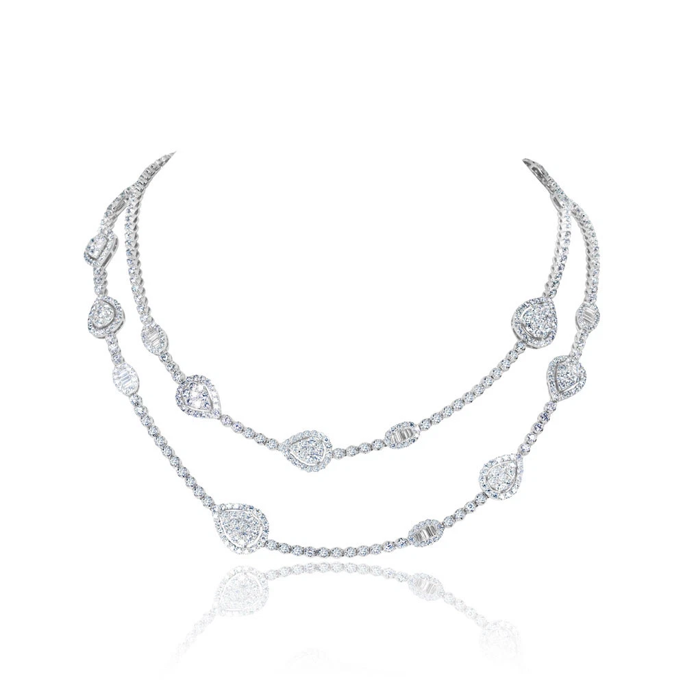 13.51CT 14K White Gold 30