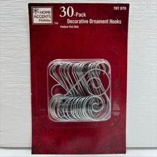 Home Accents Holiday Christmas 30-Pack Decorative Ornament Hooks Silver Indoor