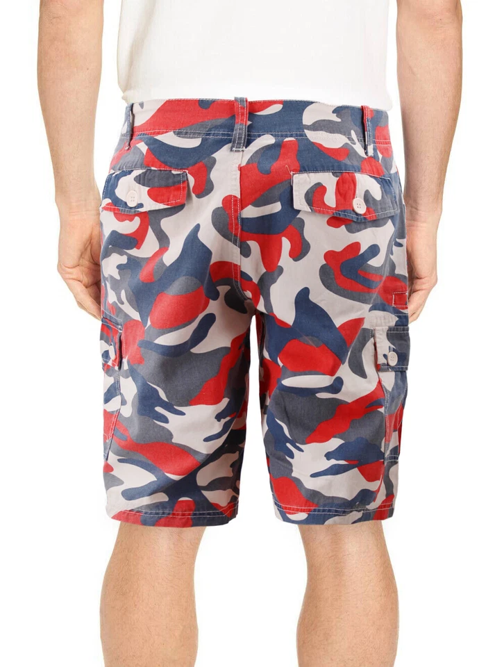 Men's Classic Camouflage Multi Pocket Cotton Camo Army Utility Cargo Shorts - Image 3 of 4