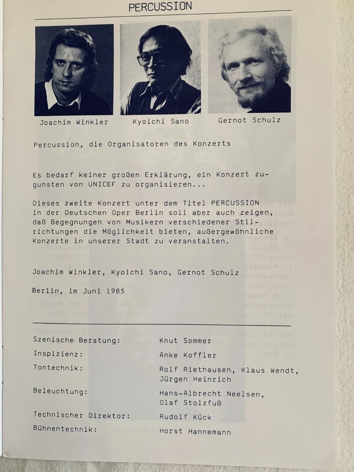 Deutsche Oper Berlin - Programmheft Nachtkonzert für UNICEF 1985 - Selten!! - Bild 4 von 4