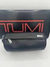 Tumi Alpha Black Leather Toiletry Kit Travel Bag Stunning Rare Dopp Kit NWOT
