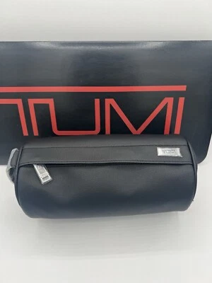 Tumi Alpha Black Leather Toiletry Kit Travel Bag Stunning Rare Dopp Kit NWOT