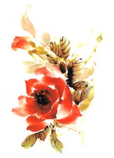 Temporary Tattoos Large Arm Body Waterproof Sticker Removable Watercolor Flower