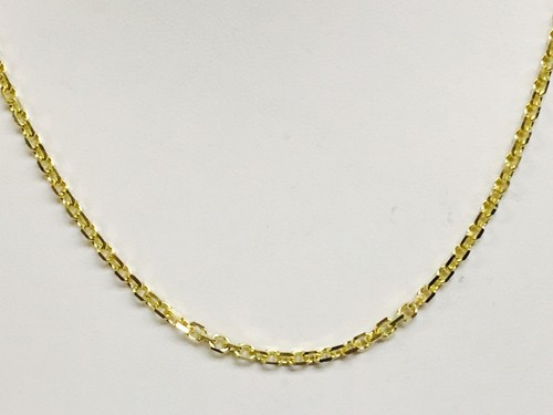 18k Yellow Gold 2.6mm Diamond Cut Classic Pendant Cable Chain Necklace 20" 10gr - Picture 11 of 14