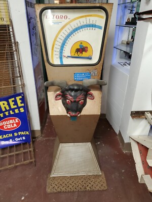 Vintage Zamperla The Bull El Toro Strength Grip Tester Carnival