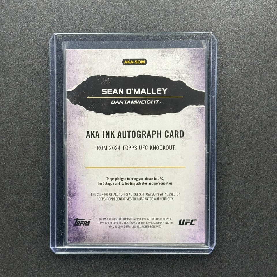 2024 TOPPS KNOCKOUT UFC SEAN O'MALLEY AKA INK /8 BRONZE INK ON CARD
