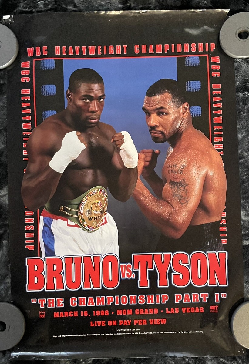 1996 BRUNO VS TYSON BOXING POSTER THE CHAMPIONSHIP LAS VEGAS
