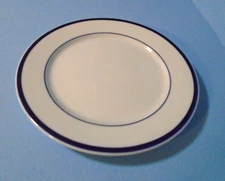 The Cellar Macy's Blue White Blue Band Salad Plate 9" Salad Lunch Plate